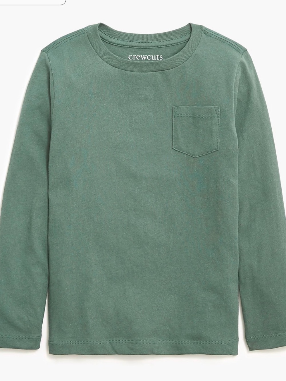 Crewcuts long sleeve pocket tee in muted green